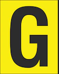 MERKINTÄKILPI H50V KIRJAIN G, PSS 25
