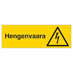turvakauppa Kp hengenvaara (vaaka) 300x120mm alu, piikkikoukulla