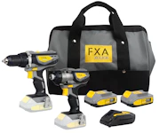 AKKUKONESARJA FXA XCLICK 18V COMBOKIT 2x2,0Ah