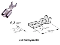 LIITIN 6,3MM NAARAS 0,5-1,5MM2 JOHDOLLE