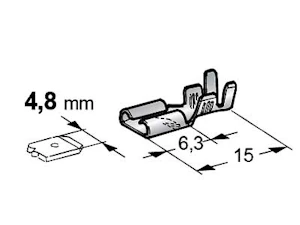 mta Liitin 4,8mm naaras 0,5-1,0 johdolle