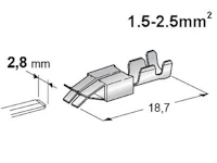 LIITIN NAARAS 2,8MM 1.5-2.5MM2 JOHDOLLE