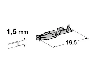 mta Liitin naaras 1,5mm mkf f150 0,5-1mm2 johdolle