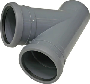 pipelife Grenrör 75mm x 45° 2 muff x slätända