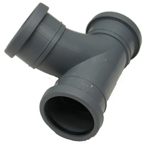 pipelife Grenrör 75mm x 88,5° 3 muff, lång r.