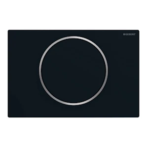 geberit Huuhtelupainike geberit sigma10 mattamusta/kromi 1-t