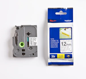 brother Tape 12mm svart/transp