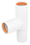 PP T-RÖR VIT 40X90GR 2-MU FP74890 M GUMMITÄTN. FÖR INBYG
