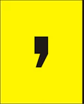 MÄRKSYSTEM H50 VERTIKAL, KOMMA