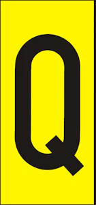 hammarprodukter Märksystem h50 gul bokstav q al