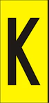 MÄRKSYSTEM H50 GUL BOKSTAV K AL