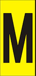 MÄRKSYSTEM H50 GUL BOKSTAV M AL