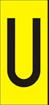 MÄRKSYSTEM H50 GUL BOKSTAV U AL