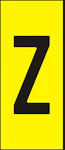 MÄRKSYSTEM H25 GUL BOKSTAV Z AL