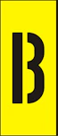 MÄRKSYSTEM H25 GUL BOKSTAV B AL