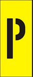 MÄRKSYSTEM H25 GUL BOKSTAV P AL