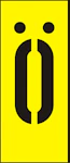 MÄRKSYSTEM H25 GUL BOKSTAV Ö AL