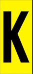 MÄRKSYSTEM H160 GUL BOKSTAV K AL
