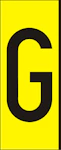 MÄRKSYSTEM H80 GUL BOKSTAV G AL