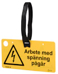 SKYLT ARBETE M SPÄN PÅGÅR PLAST