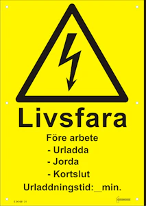 hammarprodukter Skylt f kondensatorbatteri al