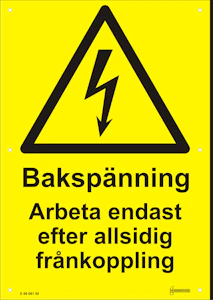 hammarprodukter Skylt bakspänning al