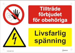 hammarprodukter Skylt fvt07 tilltr förb livsf al
