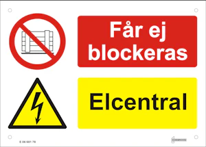 hammarprodukter Skylt elcentral al