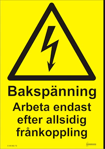 hammarprodukter Skylt bakspänning plast