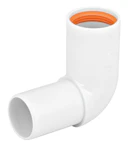 PP VINKEL 1 MU VIT 40X90° FP 74260, MED GUMMITÄTNING