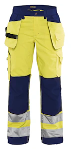 blåkläder Naisten housut blåkläder 7156 18113389 kelt/sininen d25