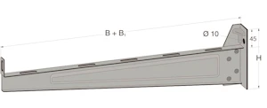 mp bolagen Väggkonsol 500 mm vit mp-756v