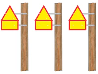 SKYLT K515 KORSNINGSHÖJD 3 ST