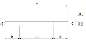 södra Sliper 2,6m hål 2x22 salt r4-10349 hål c-c 1360