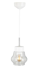 ifö electric Armatur emma klarglas vit/vit