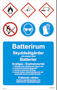 hammarprodukter Skylt batterirum
