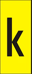 MÄRKSYSTEM H25 GUL BOKSTAV K