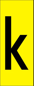 hammarprodukter Märksystem h80 gul bokstav k