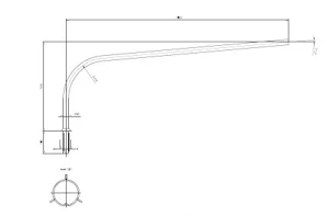 tehomet Safety pole 1x2,5m överdel .