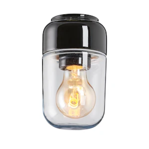 ifö electric Armatur ohm 100/165 svart ip44 e27