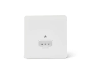 hager Dcl-uttag vägg inf m kabel vit