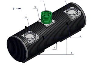 fann Slamavskiljare sa12000ce inl. 110mm kl+bdt svart hd-pe