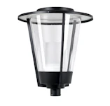 STOLPARMATUR LYKTA RETRO LED SVART