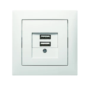 hager Usb-ladduttag 3a kompl s1 vit