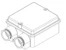 selcast Jakorasia ip67 selcast 83x88mm silum. 2-haar. 2,5mm2