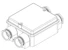 selcast Jakorasia ip67 selcast 83x88mm silum. 4-haar. 2,5mm2