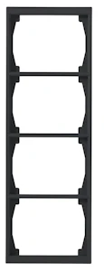 abb Täckram 4-fack 100mm matt sv