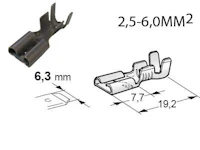 LIITIN 6,3MM NAARAS 2,5-6,0MM2 JOHDOLLE