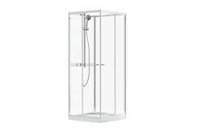 opal Suihkukaappi opal 8080 s kirkas lasi, checker takalasit