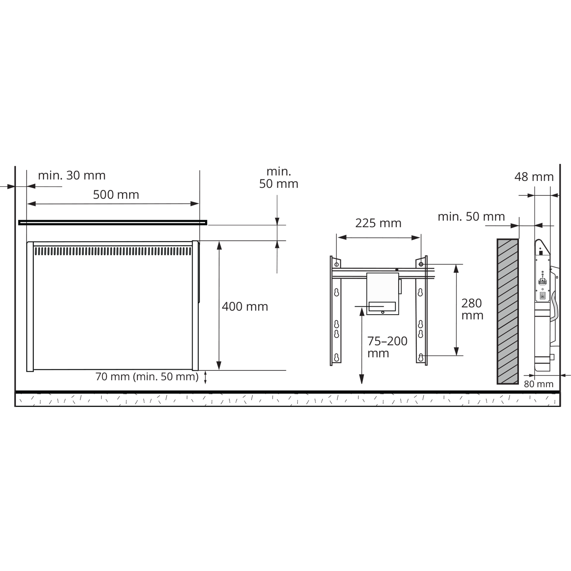 ensto Lämmitin taso3-bt 350w k 40x50